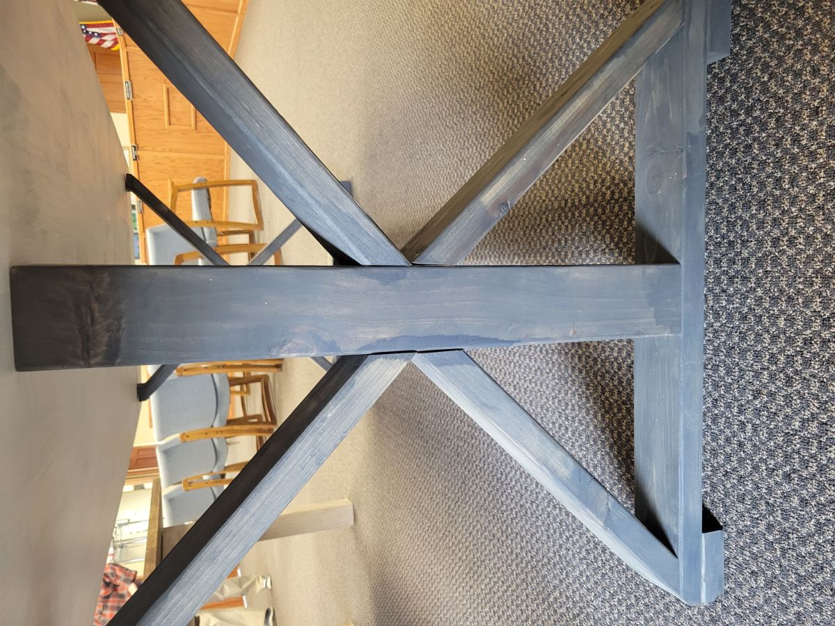 grey x table legs