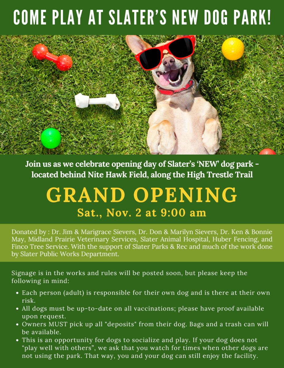 Slater Dog Park Grand Opening